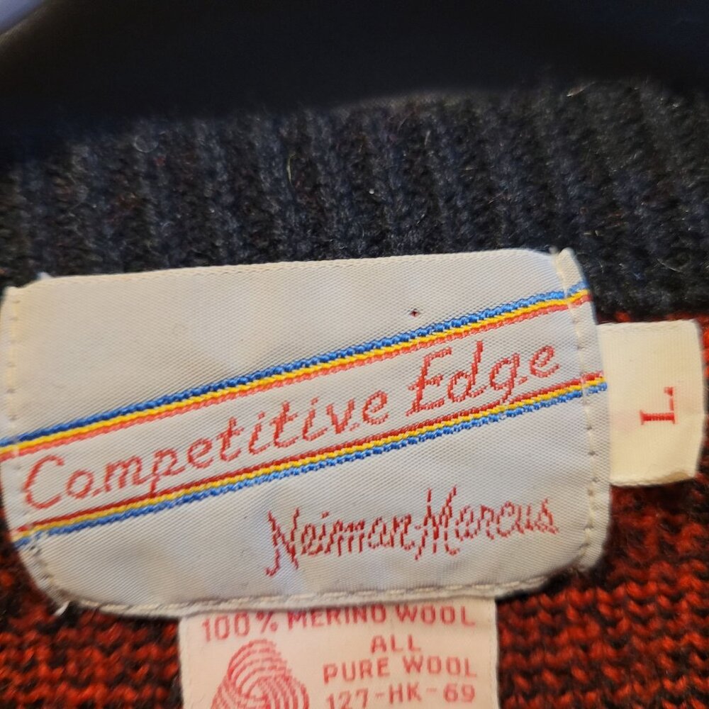 Vintage Sweater Geometric Pattern Competitive Edg… - image 8